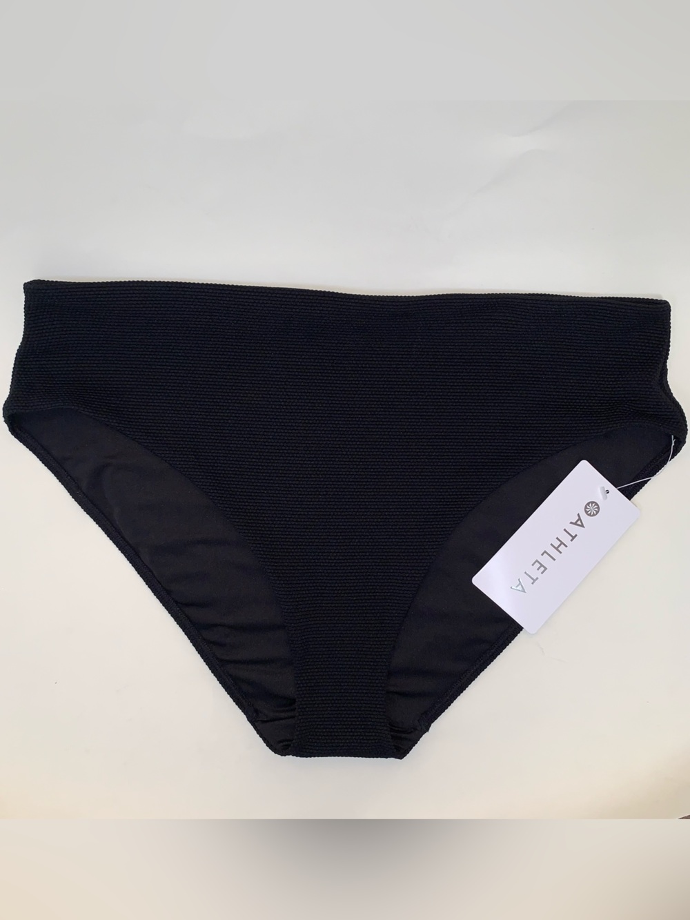 Athleta High Waist Pique Swim Bottom Black Women’s Sz XL 565615 Versatile